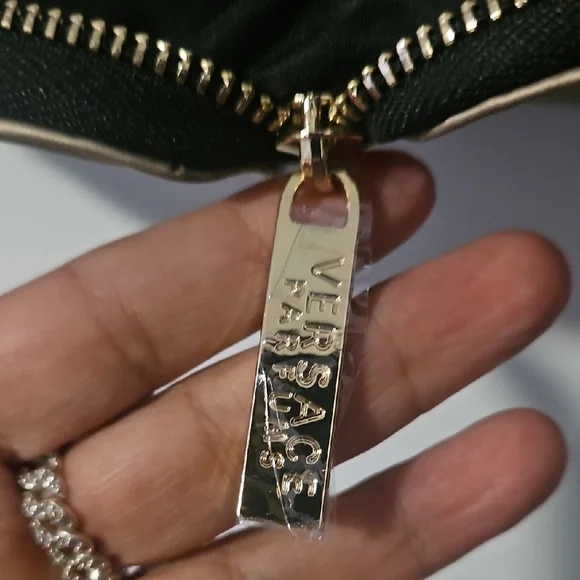 Versace Black and Gold Shoulder Bag
